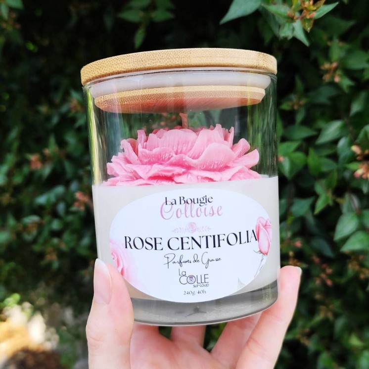 Bougie Rose Décorative