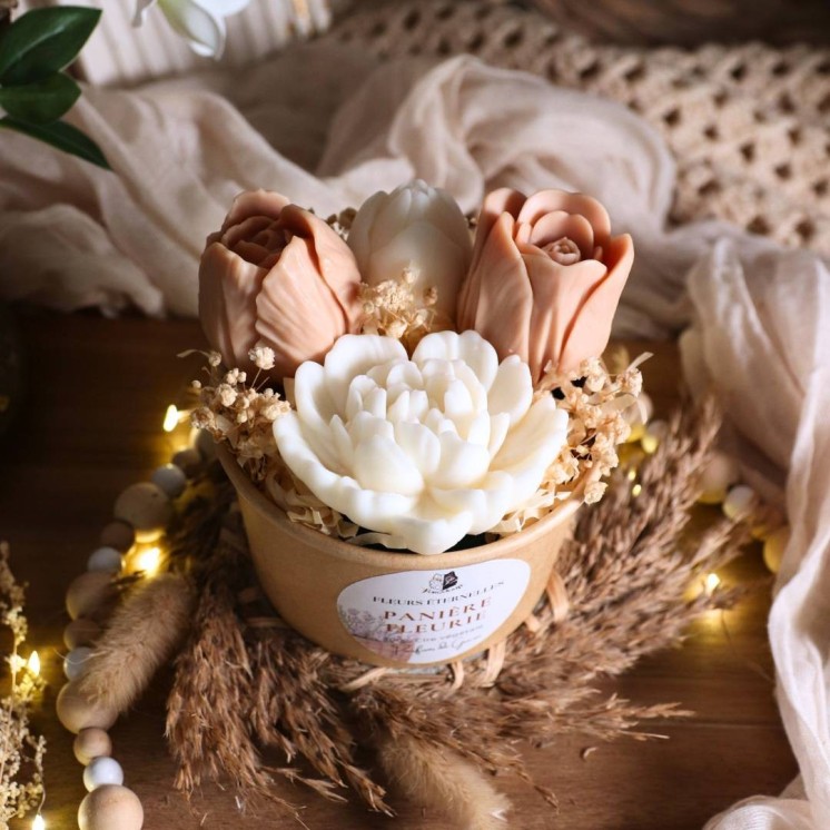 Panière Lotus Blanc Coton