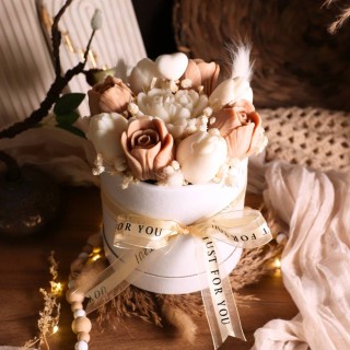 Grand Bouquet Lotus Blanc Coton